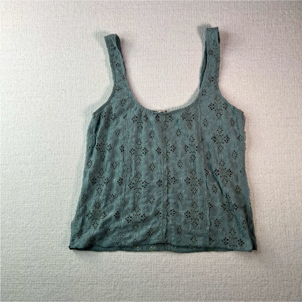 NWOT Free People Intimately Knit Tank Top Turquoise Small